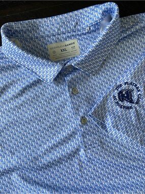 Bermuda Sands XXL Light Blue Sailboat-Print Men's Polo